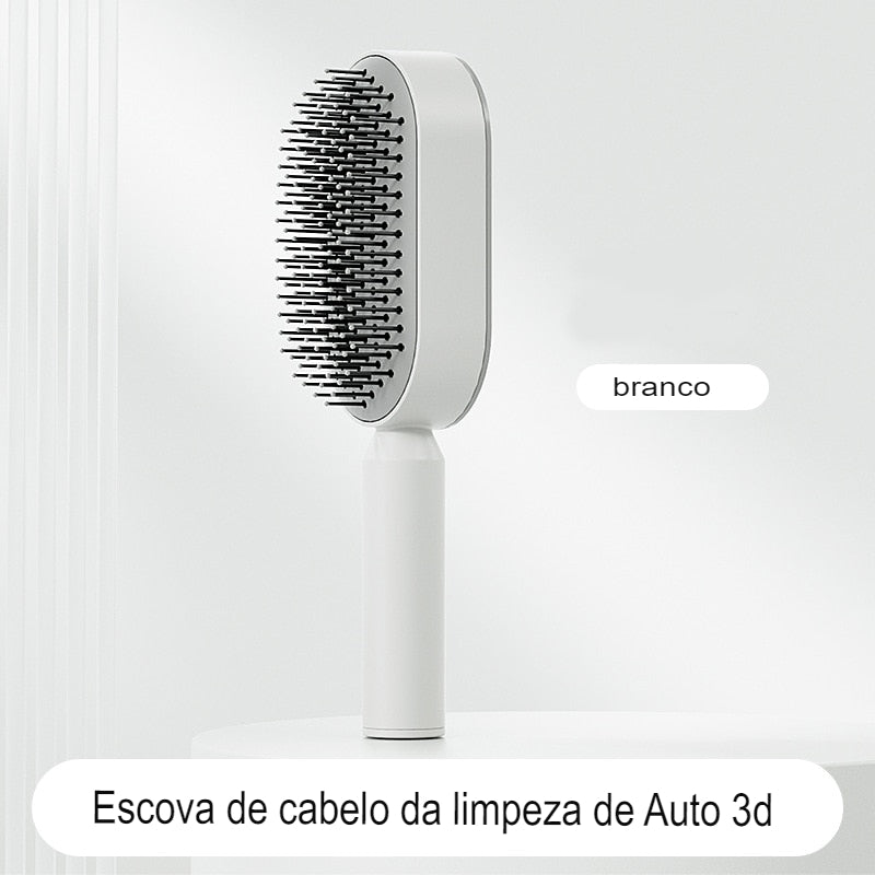 Escova de Cabelo com Auto Limpeza - Toque Puro + FRETE GRÁTIS