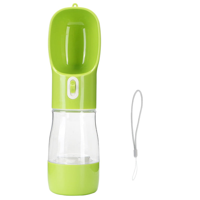 Garrafa de Água Portátil para Pets – Com Dispenser de Ração Integrado