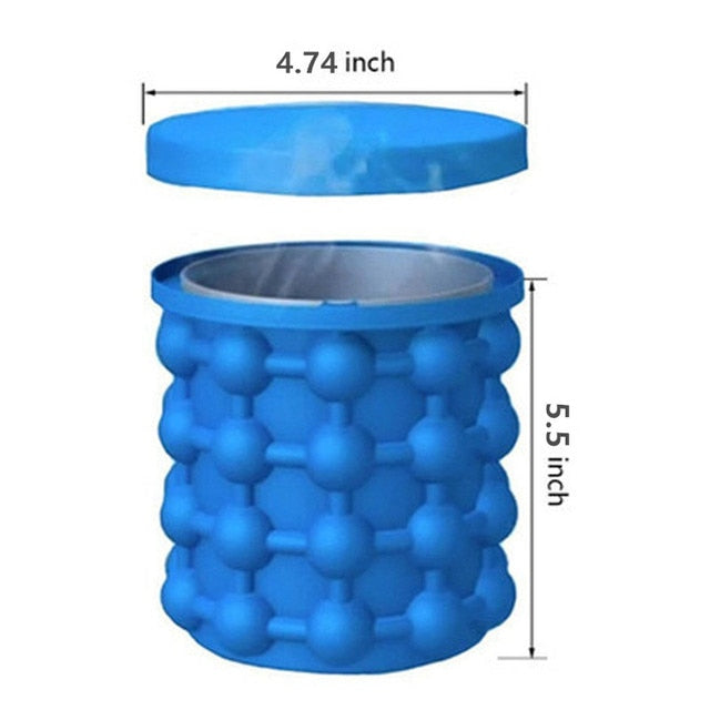 Forma de Silicone para Gelo 2 em 1 – Faça Copos Gelados ou Cubos com Facilidade