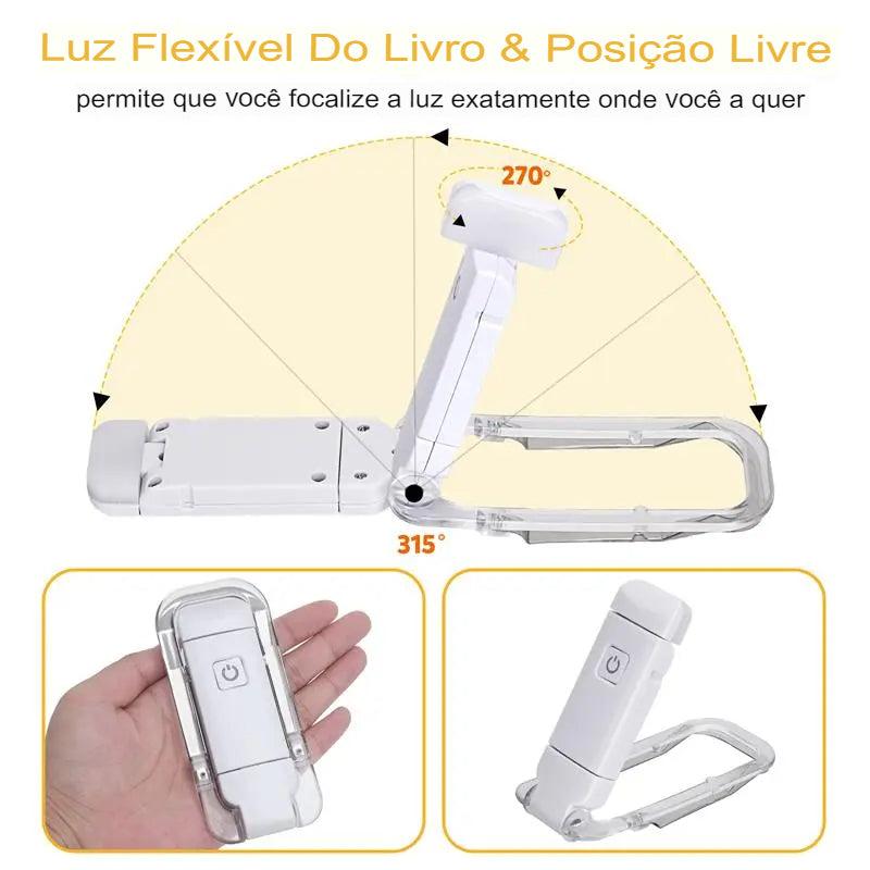 Luz de livro recarregável + FRETE GRÁTIS