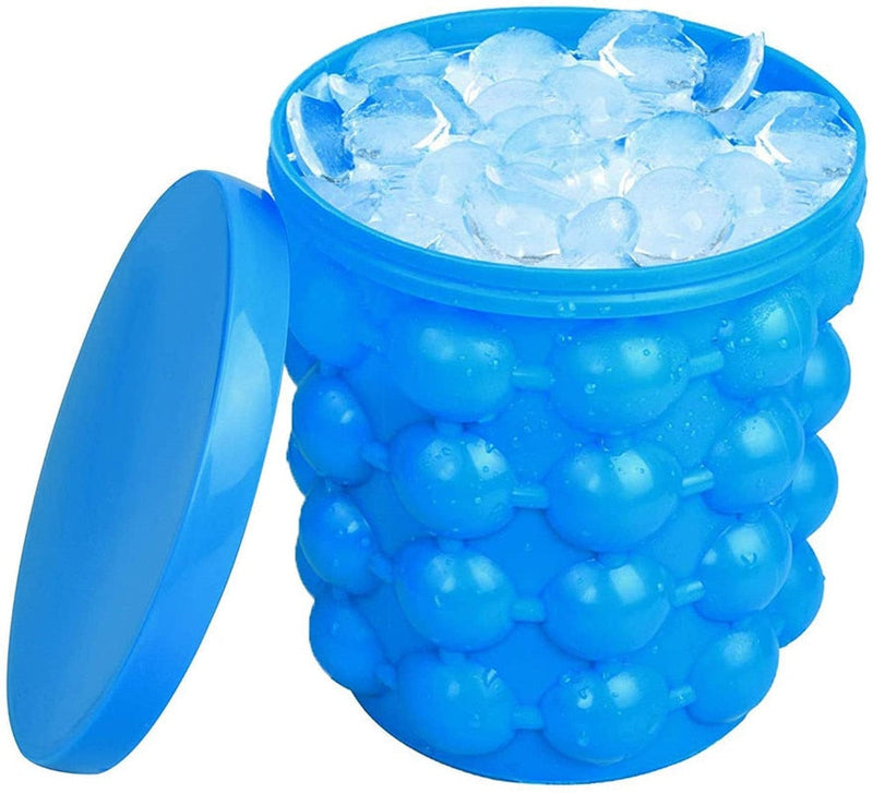 Forma de Silicone para Gelo 2 em 1 – Faça Copos Gelados ou Cubos com Facilidade