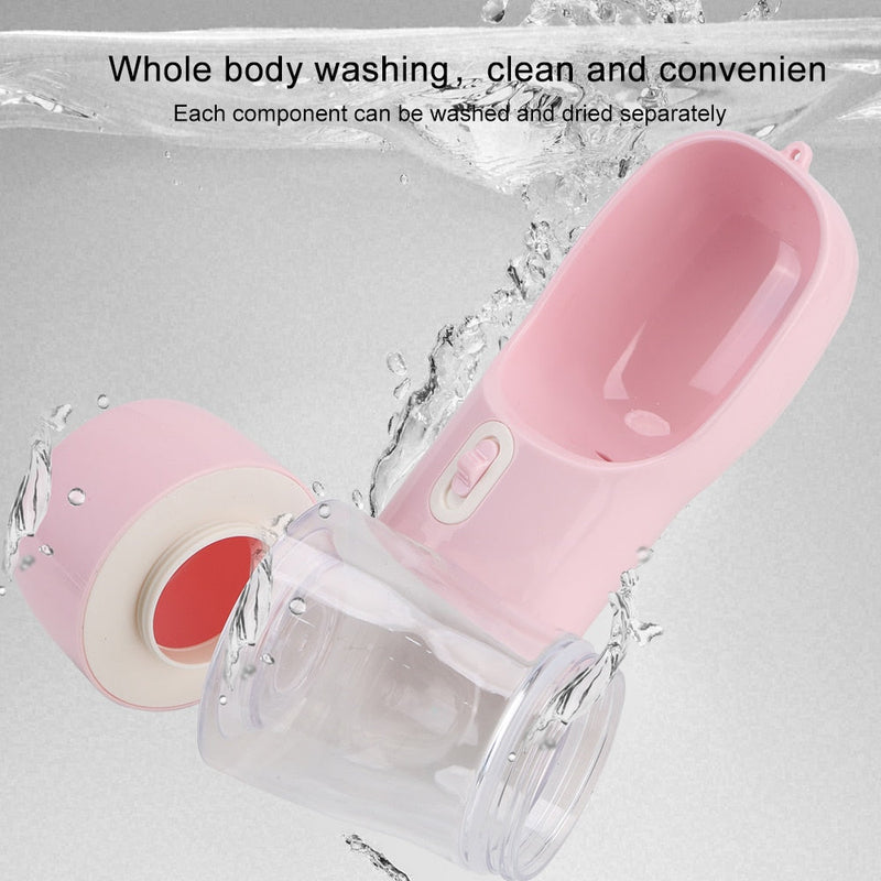 Garrafa de Água Portátil para Pets – Com Dispenser de Ração Integrado