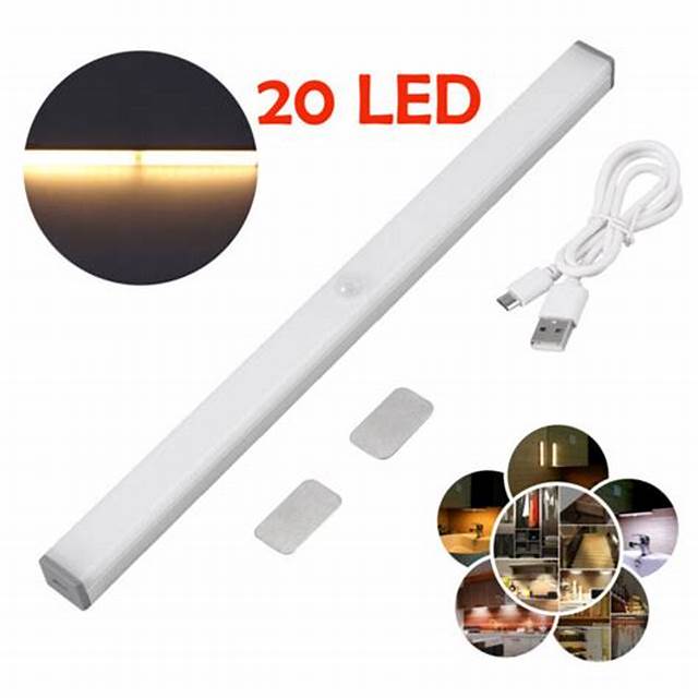 Luminária LED Barra – USB Recarregável com Sensor de Proximidade + Suporte