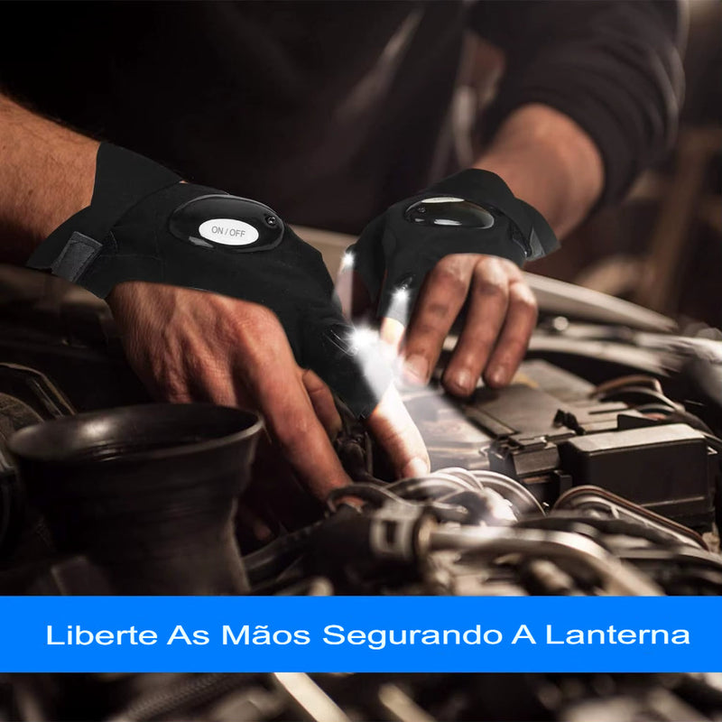 Super luvas com iluminação LED (ÚLTIMAS UNIDADES) + FRETE GRÁTIS