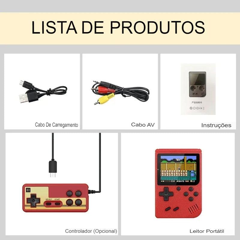 Mini Console De Videogame Portátil Embutido 400 Jogos + FRETE GRÁTIS + BRINDE DO CONTROLE