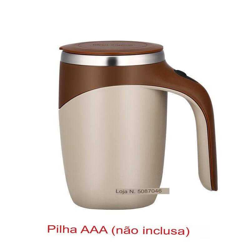 Caneca Mixer Magnética em Inox - Misturador Automático Pilha Recarregável