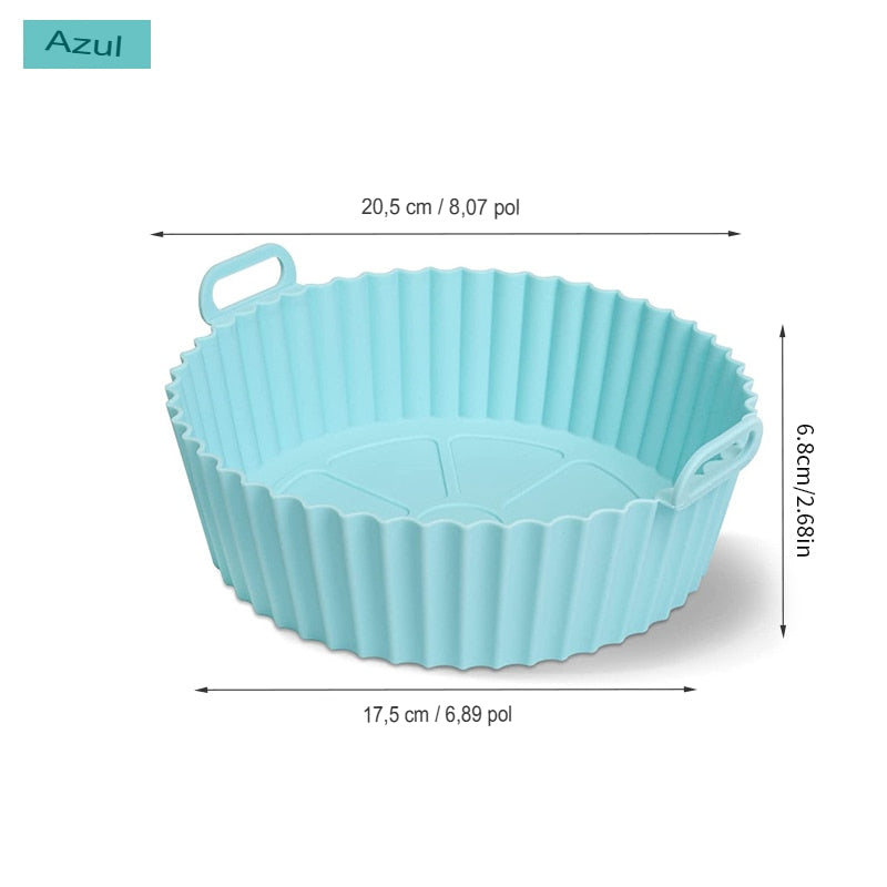 Forma de Silicone P/ Air Fryer e Forno – Resistente, Antiaderente e Prática
