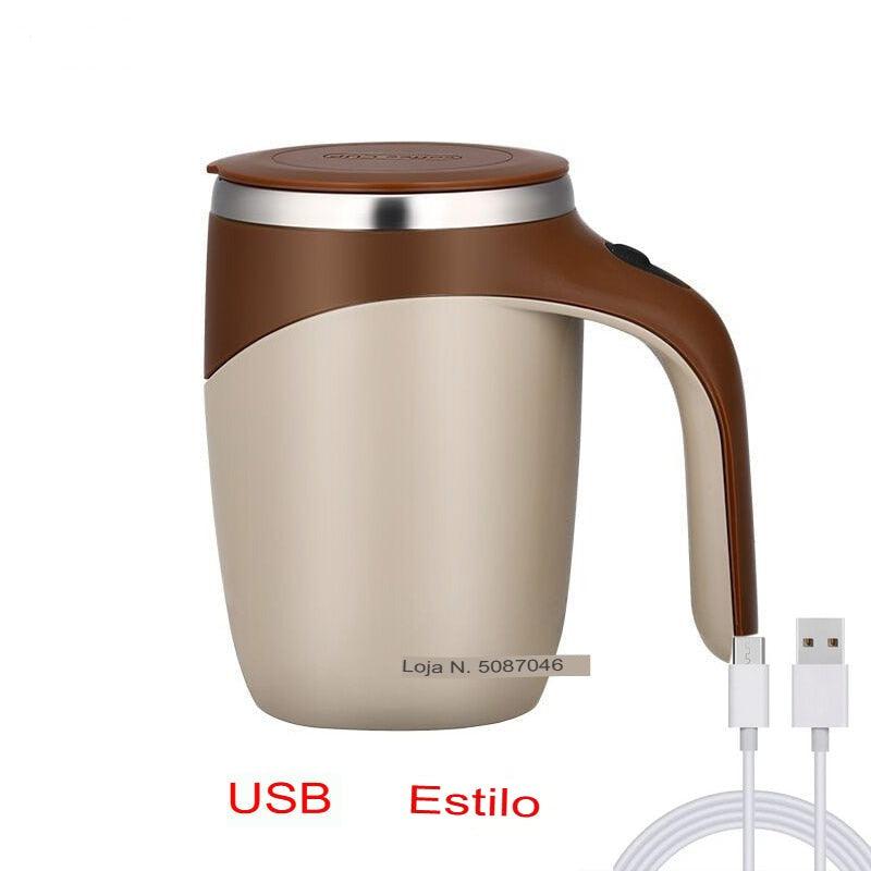 Caneca Mixer Magnética em Inox - Misturador Automático Pilha Recarregável