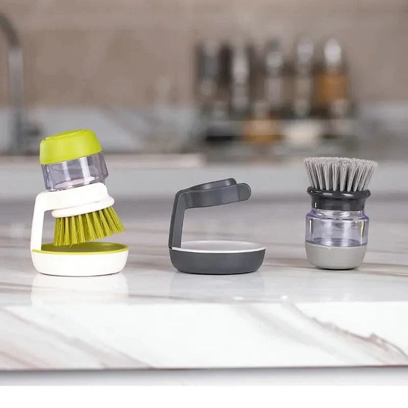 Escova De Prato Com Saboneteira - A solução prática e higiênica para a sua cozinha + FRETE GRÁTIS