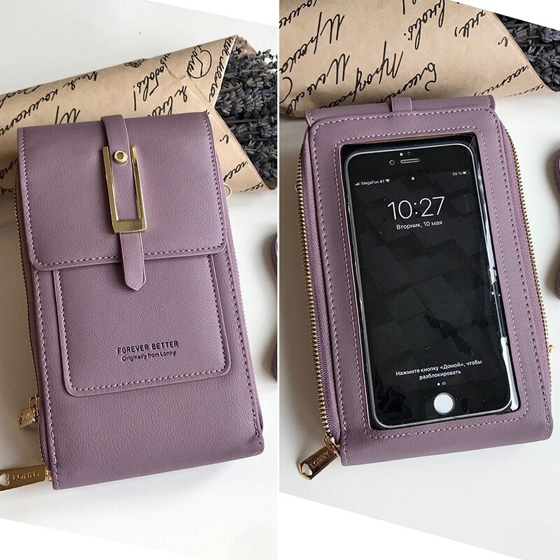Bolsa Feminina Compacta Múltiplos Compartimentos Anti-furto