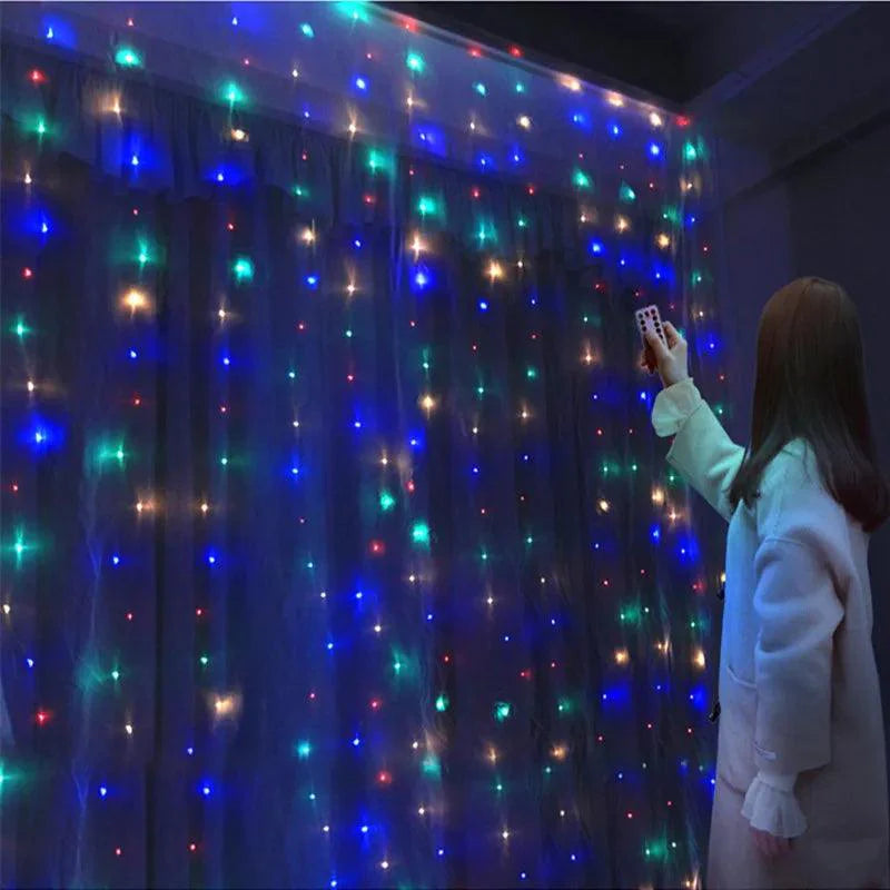Luzes LED De Cortina + FRETE GRÁTIS