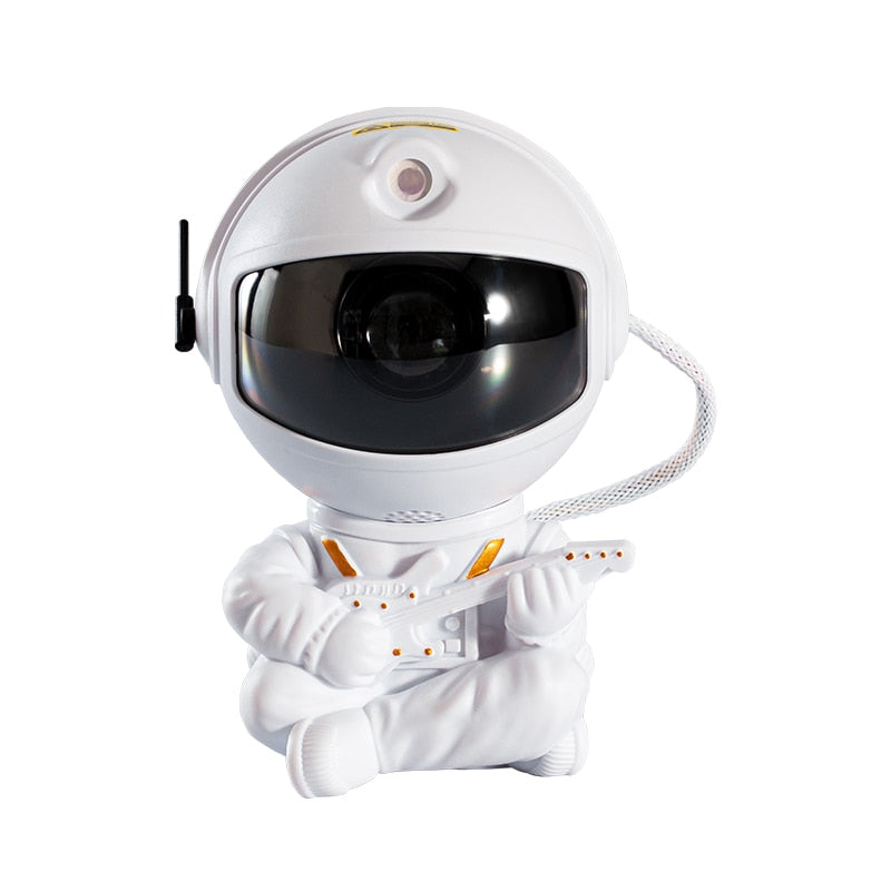 Projetor Galáxia Astronauta com Estrela e Guitarra – Rotação 360°