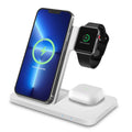 Carregador Sem Fio 3 em 1 – Indução para Smartphone, Smartwatch e AirPods