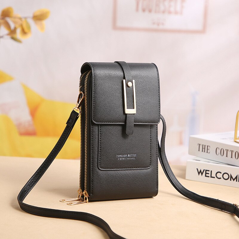 Bolsa Feminina Compacta Múltiplos Compartimentos Anti-furto