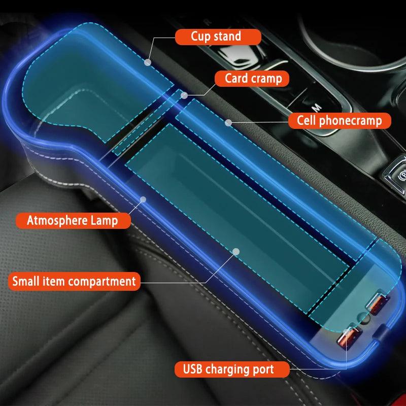 Suporte Organizador Para Carro Com Carregador USB