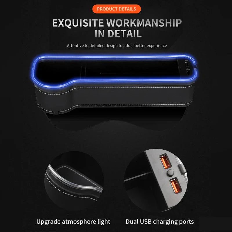 Suporte Organizador Para Carro Com Carregador USB