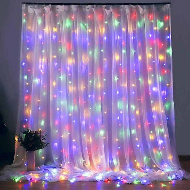 Luzes LED De Cortina + FRETE GRÁTIS