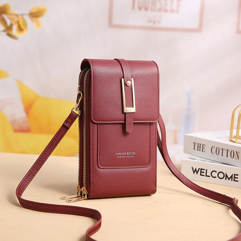 Bolsa Feminina Compacta Múltiplos Compartimentos Anti-furto