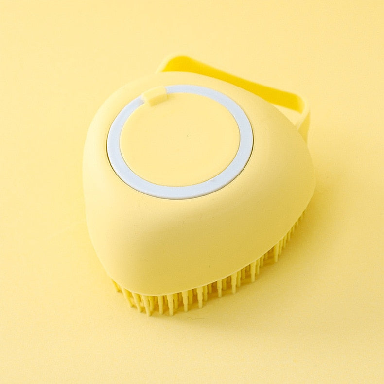 Escova de Higienização para Pets – Dispenser de Shampoo e Cerdas Macias