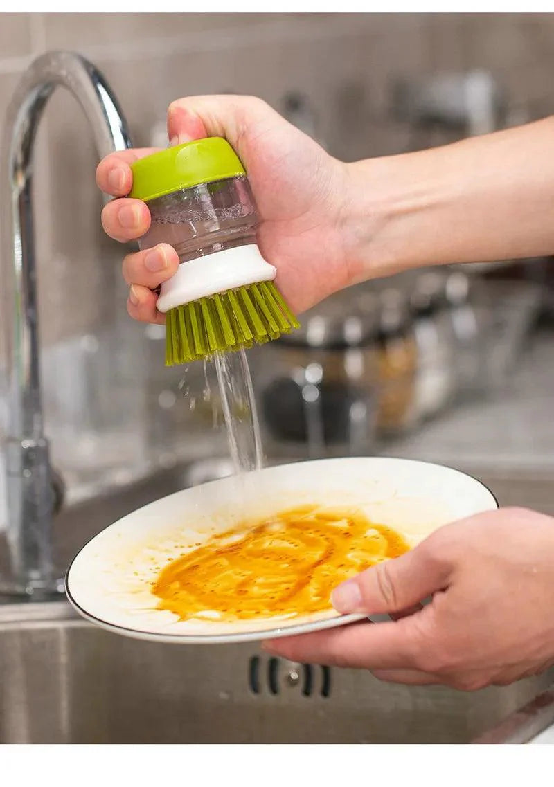 Escova De Prato Com Saboneteira - A solução prática e higiênica para a sua cozinha + FRETE GRÁTIS
