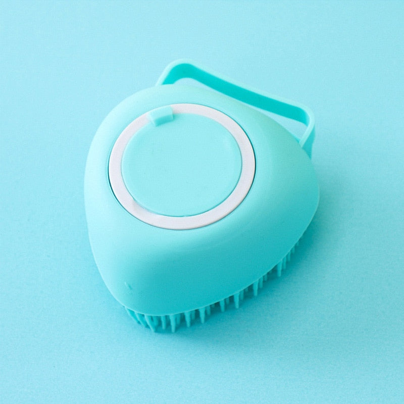Escova de Higienização para Pets – Dispenser de Shampoo e Cerdas Macias