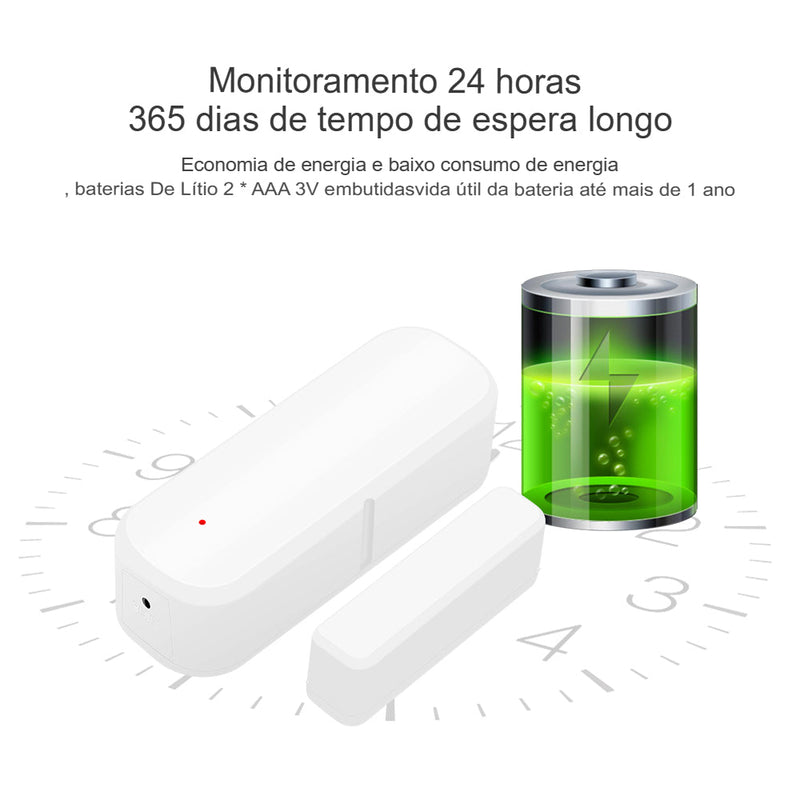 Sensor Inteligente Magnético Monitoramento por Movimento com Conexão Wi-Fi