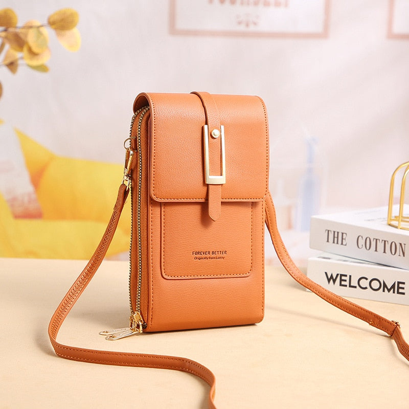 Bolsa Feminina Compacta Múltiplos Compartimentos Anti-furto