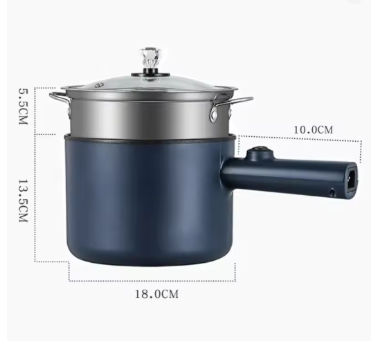 Panela Elétrica Antiaderente 500W Cozimento Rápido e Prático 220V