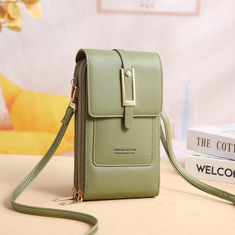 Bolsa Feminina Compacta Múltiplos Compartimentos Anti-furto
