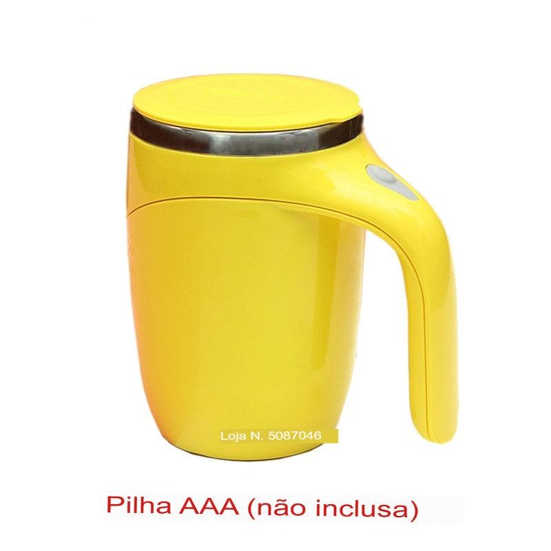 Caneca Mixer Magnética em Inox - Misturador Automático Pilha Recarregável