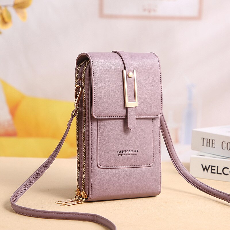 Bolsa Feminina Compacta Múltiplos Compartimentos Anti-furto