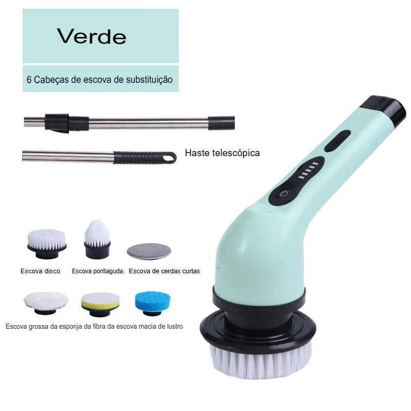 Escova de Limpeza Elétrica 9 em 1 + FRETE GRÁTIS (ULTIMAS UNIDADES) + BRINDE DAS PEÇAS