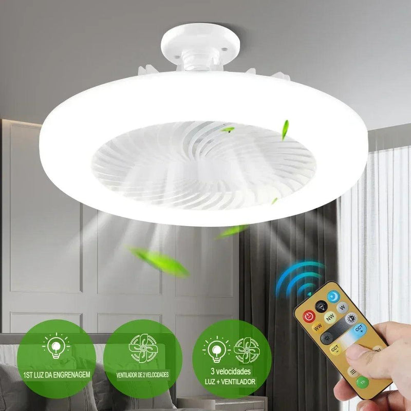 VENTILADOR DE SOQUETE PRO + (BRINDE DO CONTROLE) + FRETE GRÁTIS
