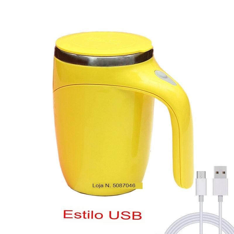 Caneca Mixer Magnética em Inox - Misturador Automático Pilha Recarregável
