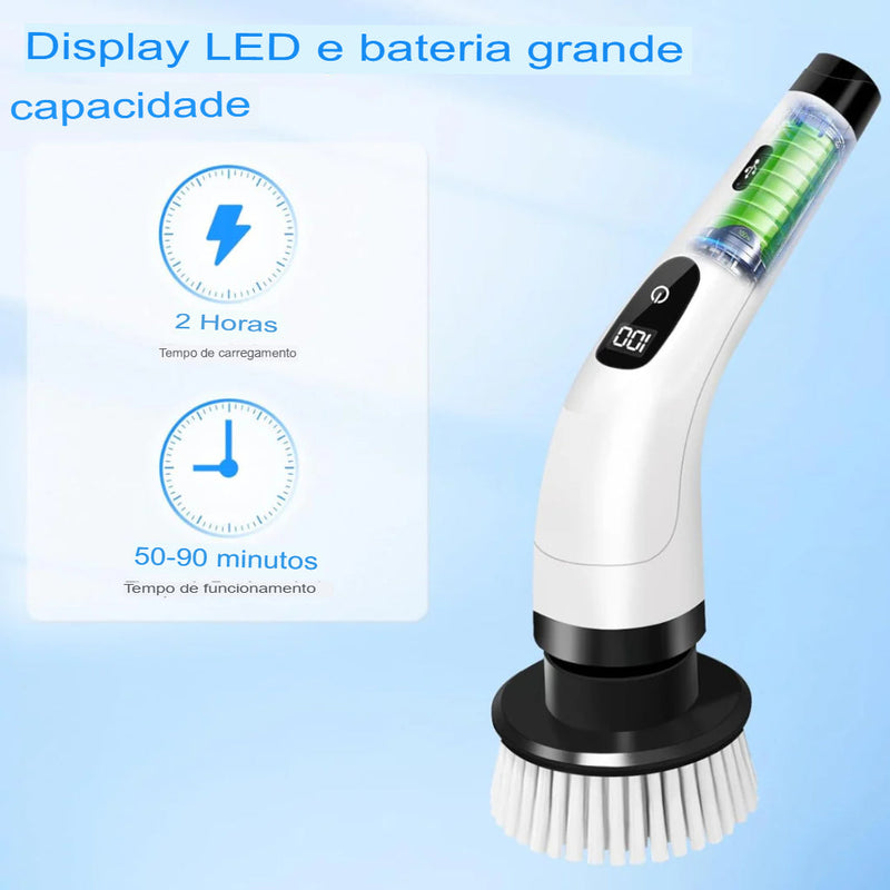 Escova de Limpeza Elétrica 9 em 1 + FRETE GRÁTIS (ULTIMAS UNIDADES) + BRINDE DAS PEÇAS